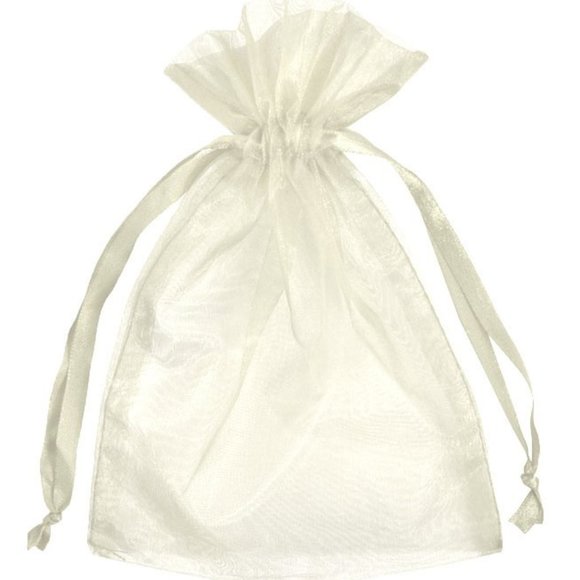 3  Packs of 10 Organza Fabric Bags  VORY  16x 12cm - Picture 1 of 2